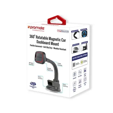 Promate 360 Degree Rotatable Magnetic Car Dashboard Mount