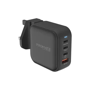 Promate 100W Power Delivery GaNFast Charger with Quick Charger