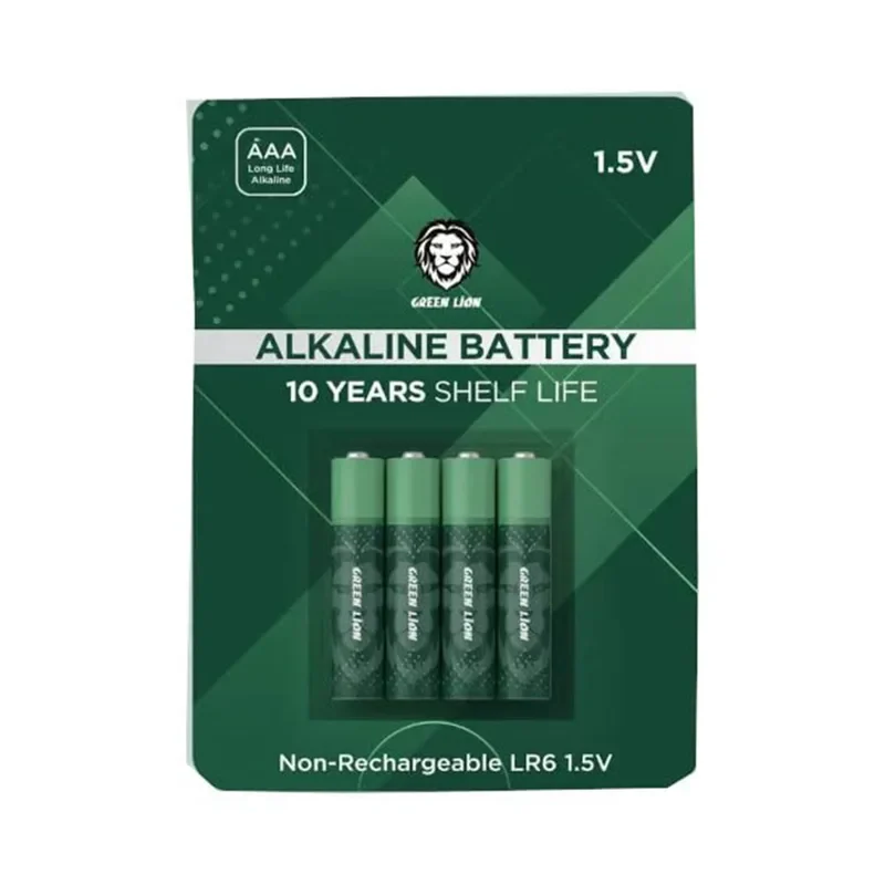 Green Lion Alkaline Battery AAA ( 4pcs/pack ) 271400mAh / 1.5V – Green
