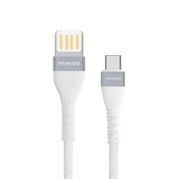 Promate 2A Type-C? Cable with 1.2m Tangle Free Cord and Long Bend Lifespan