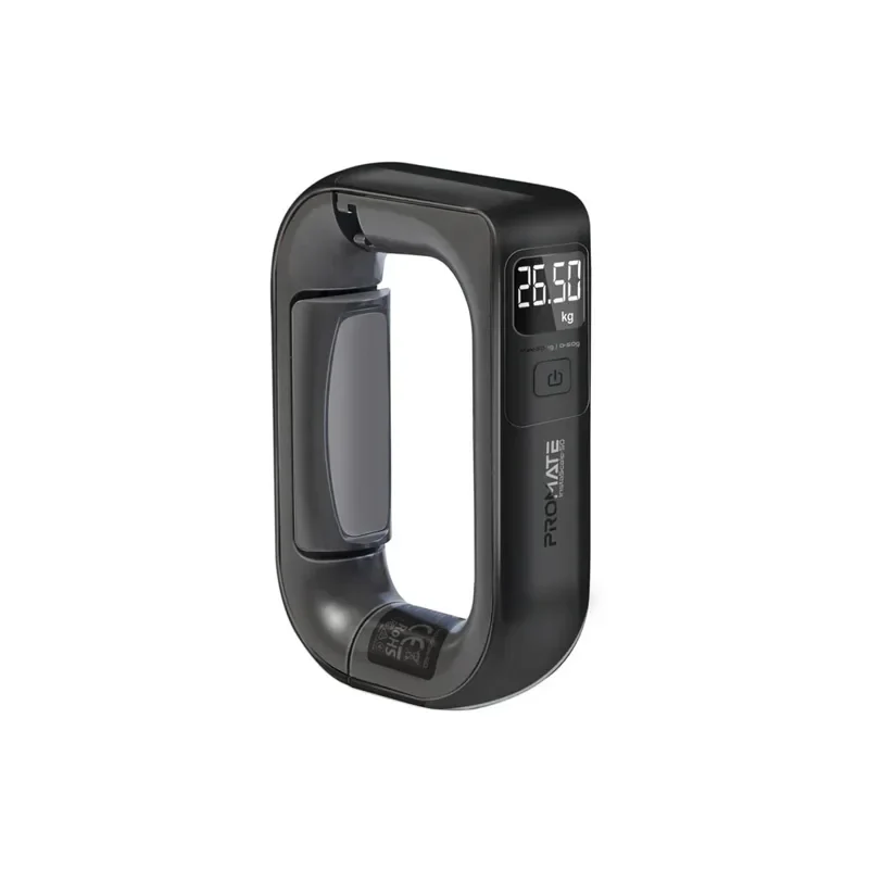 Promate Portable High-Accuracy Digital Luggage Scale with Touch Screen LCD Black