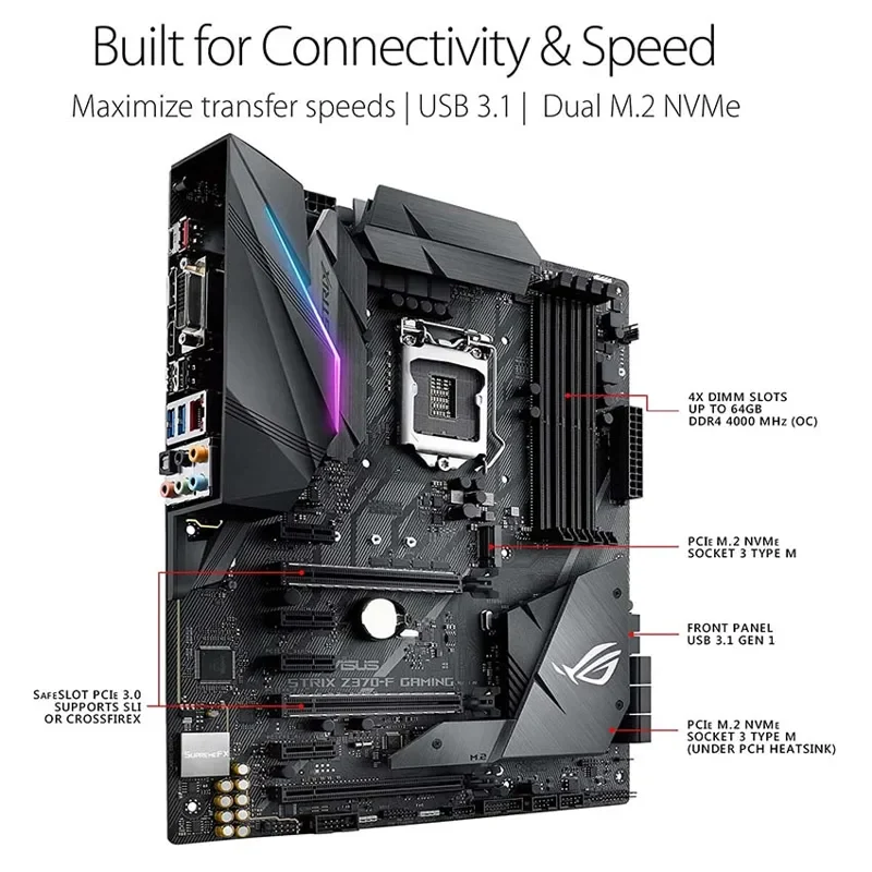 Motherboard Asus Rog Strix Z370-F Gaming LGA1151 Z370 USB 3.1