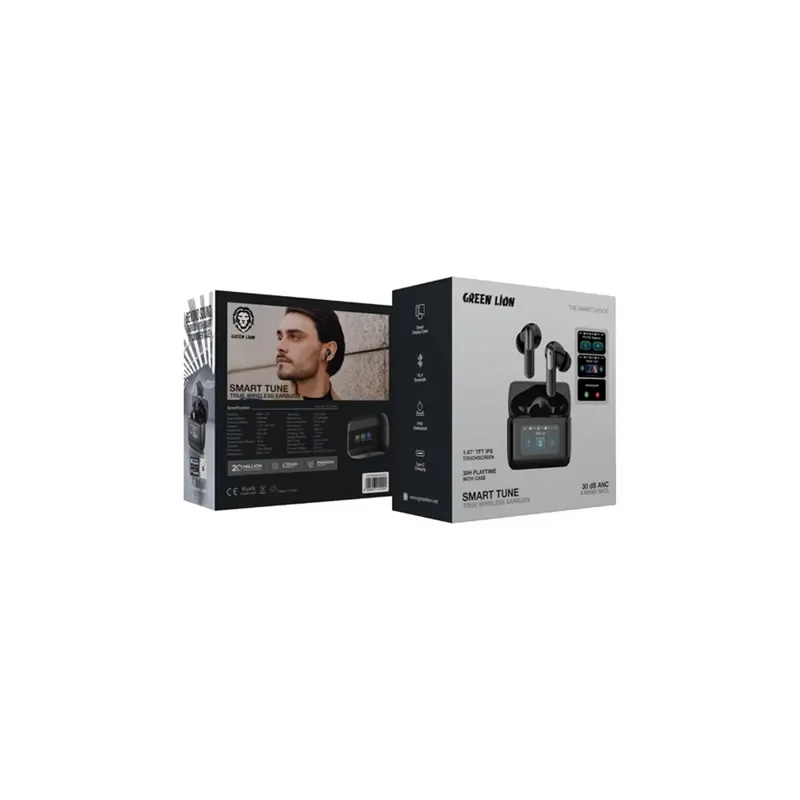 Green Lion Smart Tune True Wireless Earbuds ANC – Black