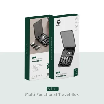 Green Lion 6 in 1 MultI Functional Travel Box – Black