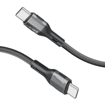 Promate 60W USB-C Cable with 10000+ Bend life, Fabric Braided