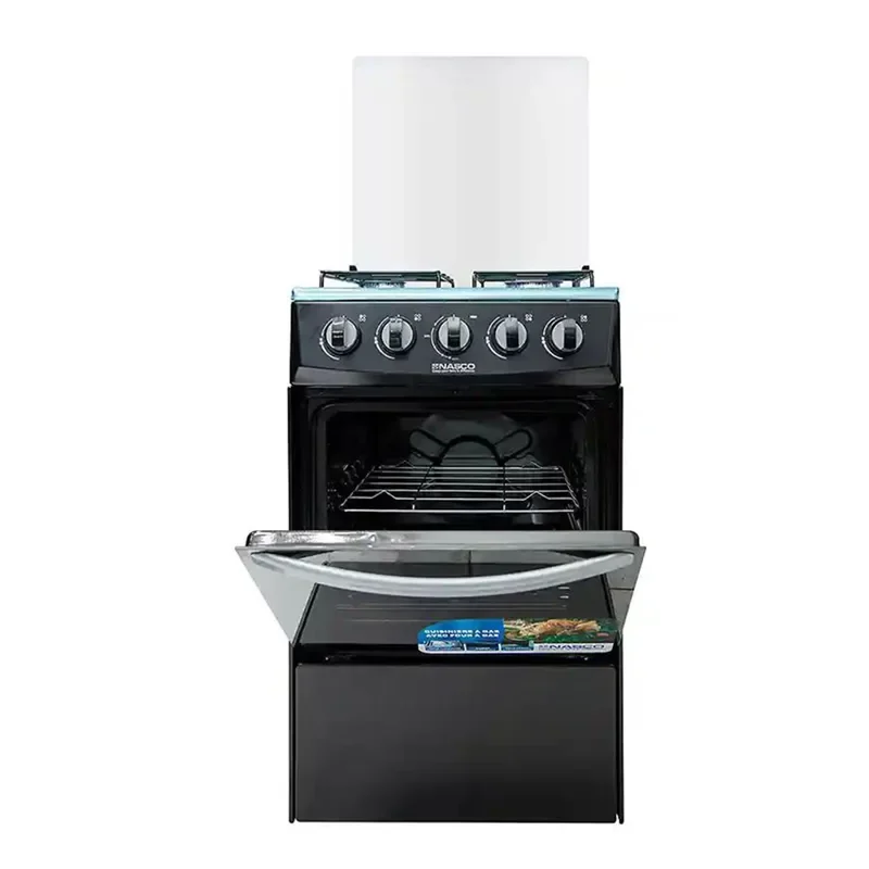 Nasco Gas Cooker 4 Burner 50 x 50 cm Silver Oven