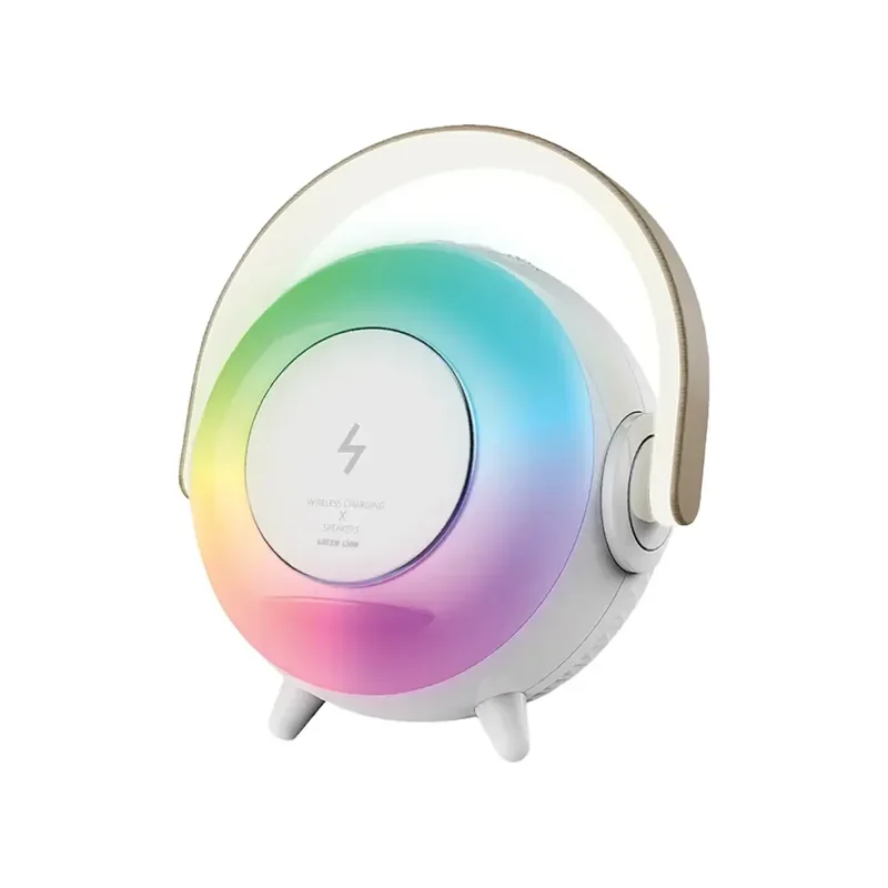 Green Lion Uranus Bluetooth Speaker with Table Lamp – White