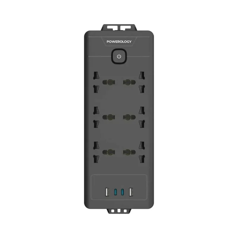 Powerology PD20W QC 3.0 2A + 2 Type C Socket 2M – Black