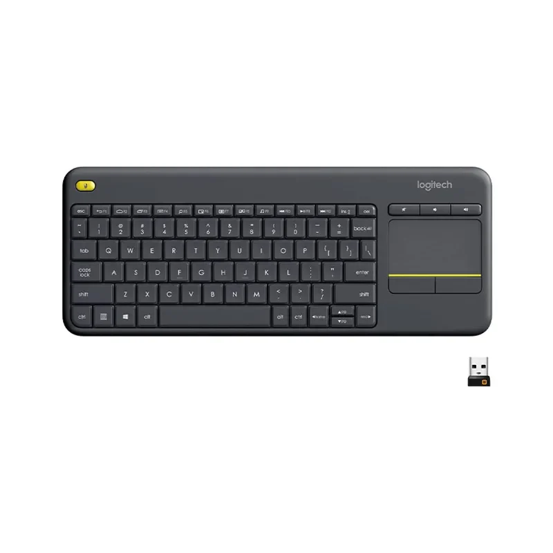 Logitech K400 Plus Wireless Touch Keyboard-Black