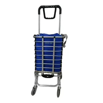Green Lion Foldable Shopping Trolley – Silver