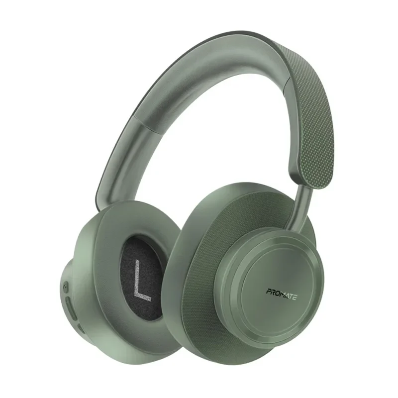 Promate High Fidelity Over-Ear Stereo Wireless Headphones – Midnight Green