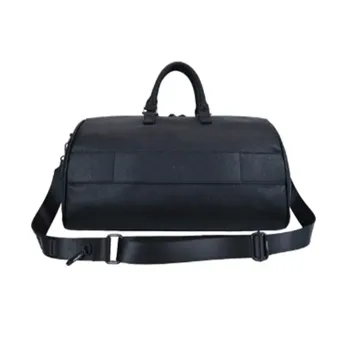 Levelo CarryAll PU Leather Duffle Bag – Black