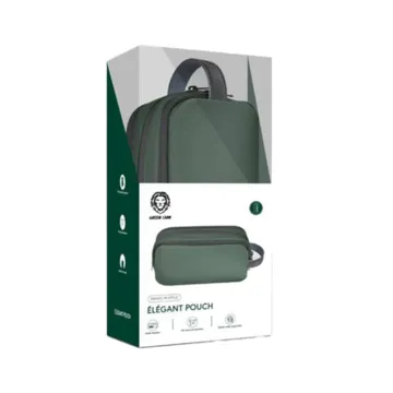 Green Lion Elegant Pouch – Dark Green