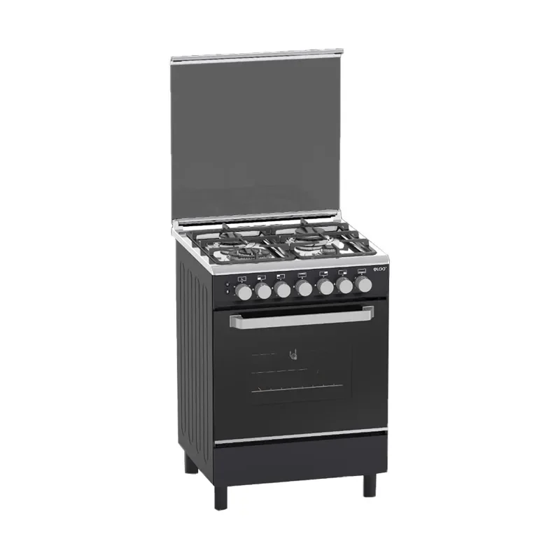 Eldo Gas Cooker 4 Burner 60x60cm Black oven Grill Rotisserie