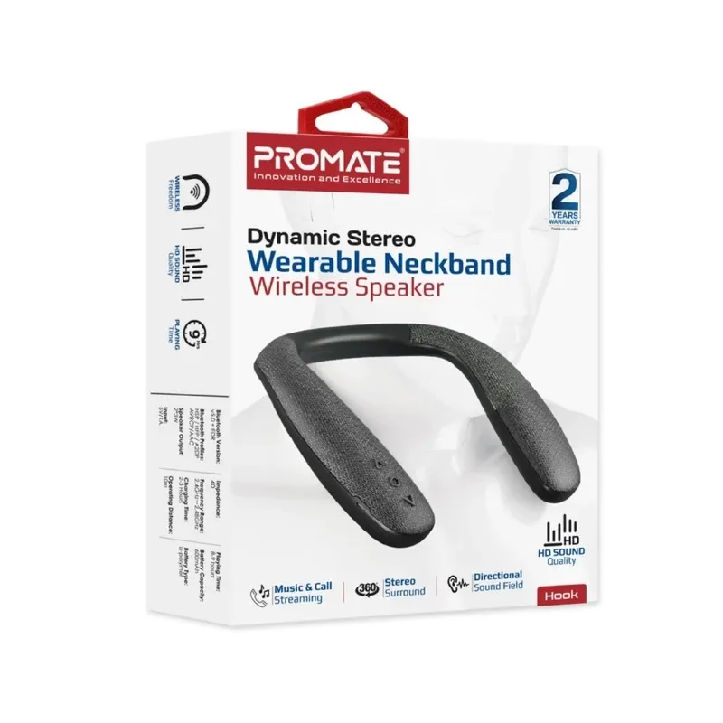Promate High Definition Bluetooth v5.0 Neckband Speaker