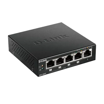 D-Link 5-Port 10/100/1000 Base-T Unmanaged Switch with 4 PoE , 60W PoE Power Budget