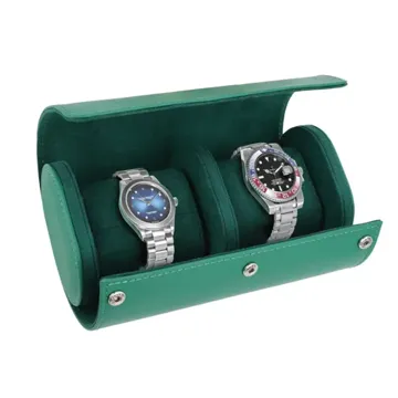 Green Lion Duo Watch Roll Case – Green