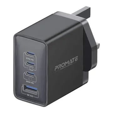 Promate 67W PD GaNFast Charger with 2 x 67WPD USB-C