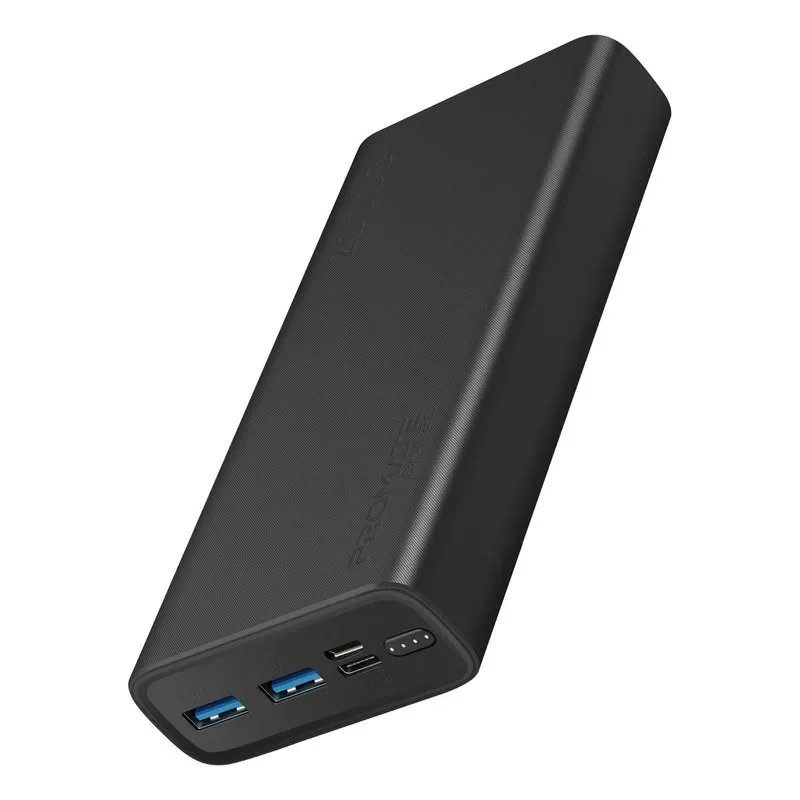 Promate 20000mAH Compact Smart Charging Power Bank with Dual USB Output