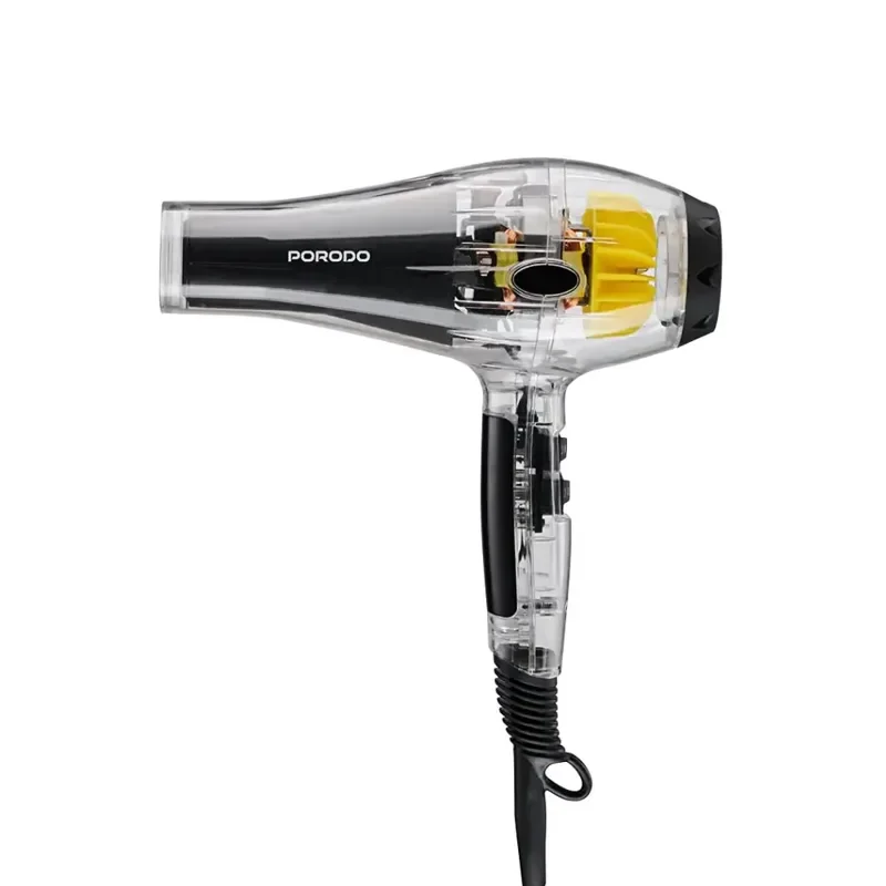Porodo Lifestyle Crystal Shell 2000W Hair Dryer – Black