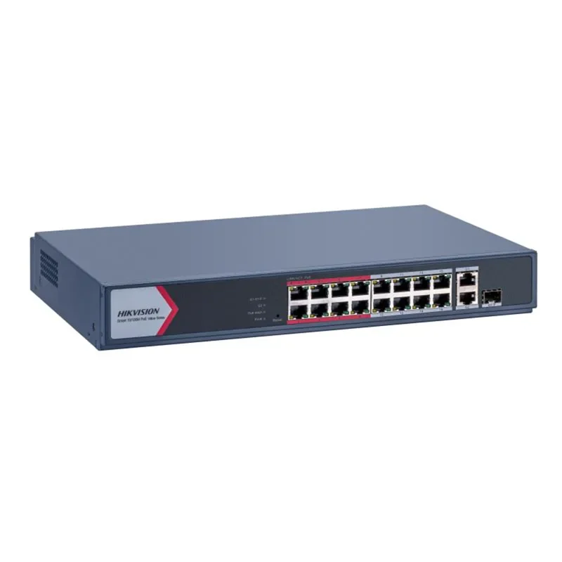 Hikvision 16-Port Fast Ethernet Smart POE Switch