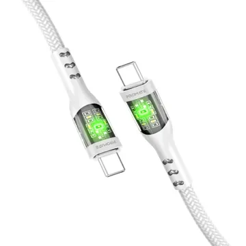 Promate 60W Power Delivery Ultra-Fast USB-C Transparent Cable