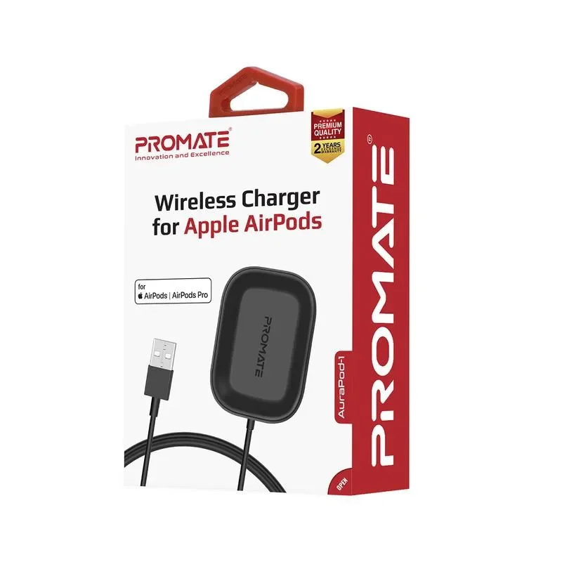 Promate 5W Anti-Slip QI Wireless Charging Dock for Apple Airpod