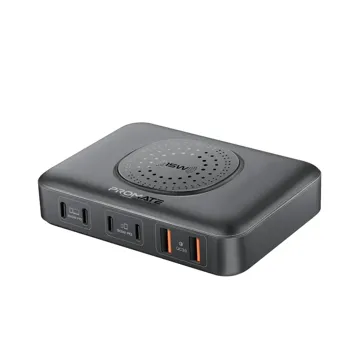 Promate GaNFast 100W Power Delivery Charging Station with 15W Wireless Charger, UK Plug