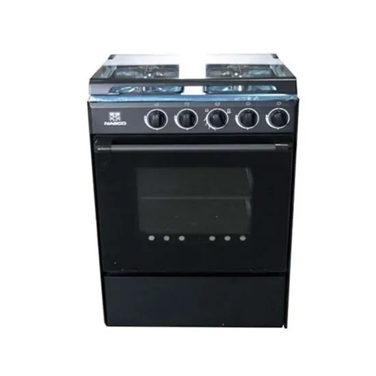 Nasco Gas Cooker 4 Burner 60 x 60cm Black Oven