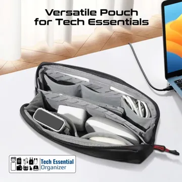 Promate Lightweight Tech Essential Organizer Pouch Bag with Multiple Pockets – Blue