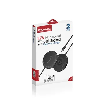 Promate 15W High-Speed Dual Sided Magnetic Charger