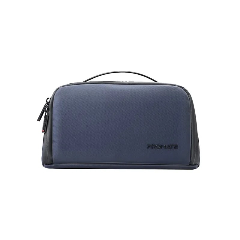 Promate Large Capacity Tech Accessory Pouch with Multiple Compartments – Blue