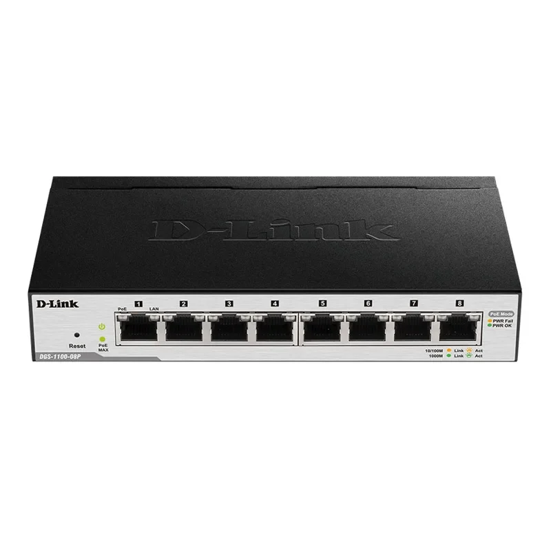 D-Link 8 PORT 10/100/100 Mbps POE Easy Smart Green Switch
