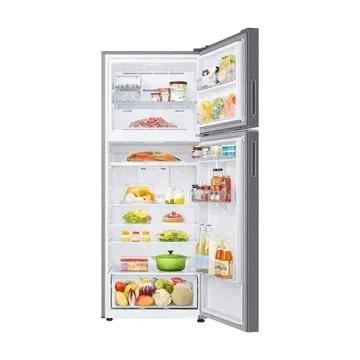 Samsung Fridge Top Freezer 411 ltr Top Freezer Silver Inverter