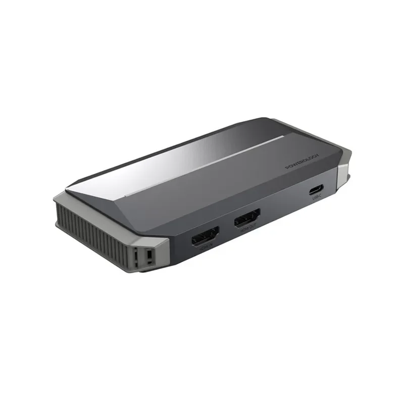 Powerology Capture Card C 3.2 Gen1 Input & Loopout: HDMI 2.0, Aux 1*(Out, In, Mic) Support 4K/30Hz