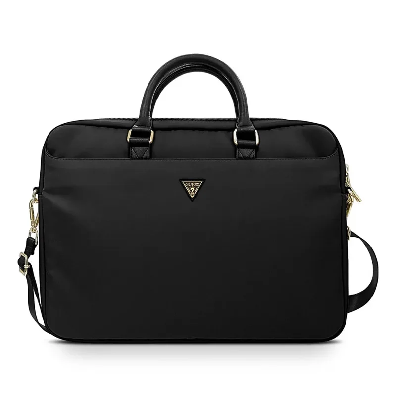 Guess Nylon Computer Bag with Metal Triangle Logo 15″
