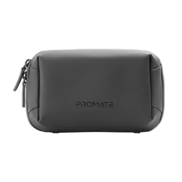 Promate Compact Tech Essential Organizer Pouch Bag with Multiple Compartments – Black