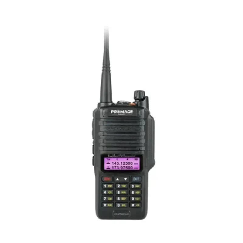Promage Connect 8W Radio Handheld Dual Band Portable Walkie Talkies With Earpiece Single Pack