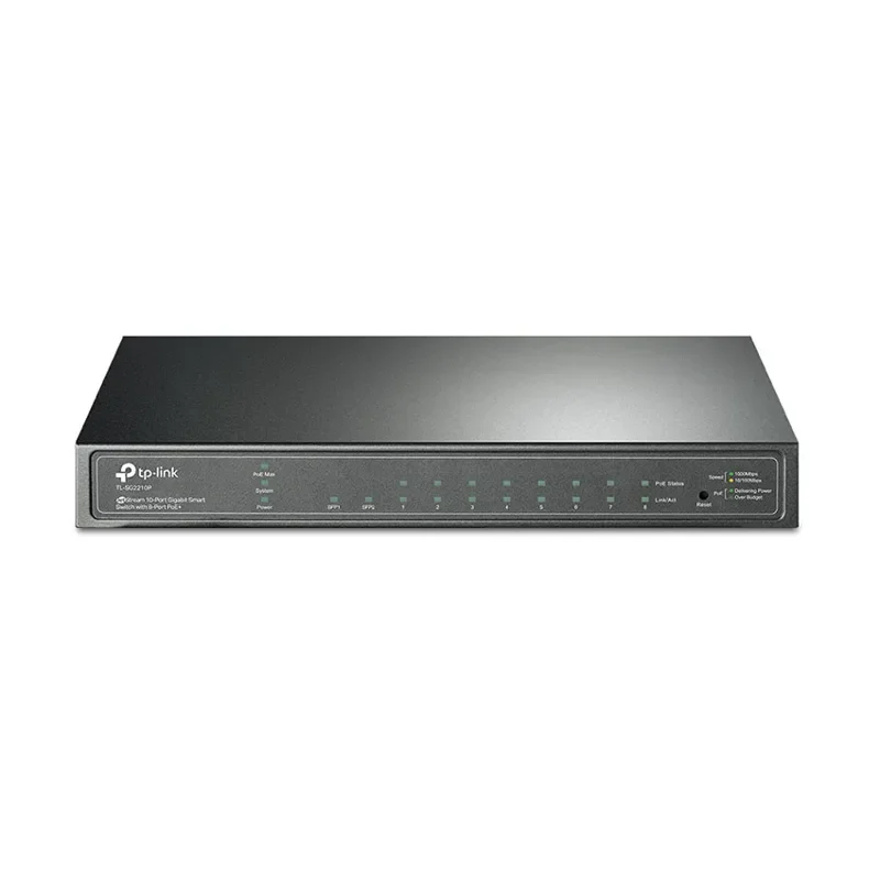 JetStream 10-Port Gigabit Smart Switch with 8-Port PoE+