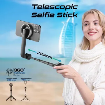 Promate Telescopic Selfie Stick with Magnetic Mounting