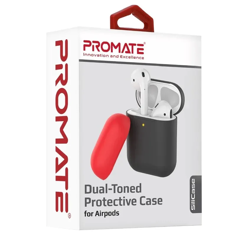 Promate Dual-Toned Multi-Design Protective Case for Airpods