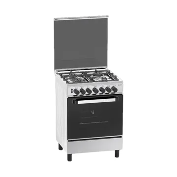 Eldo Gas Cooker 4 Burner 60x60cm Silver Oven Grill Rotisserie