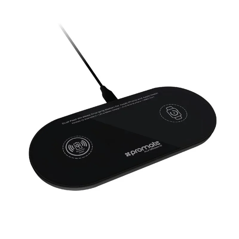 Promate Dual Fast Wireless Charging Station For Apple Iphone