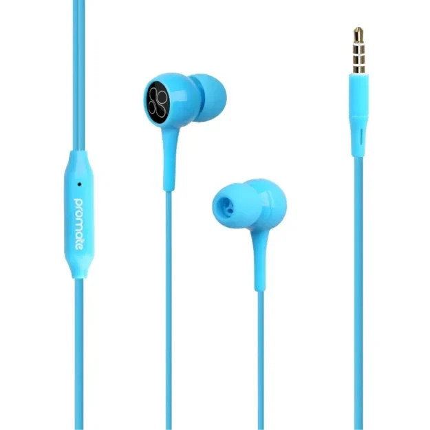 Promate Dynamic In-Ear Stereo Wired Earphone With Micrpohne