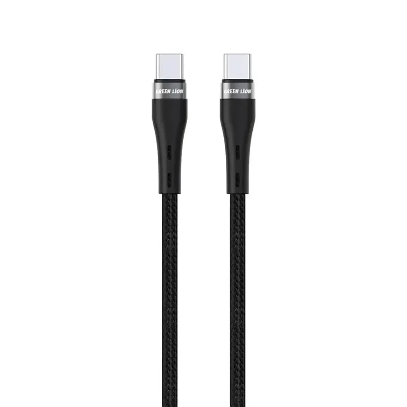 Green Lion USB-C to USB-C Braided Cable 2m – Black
