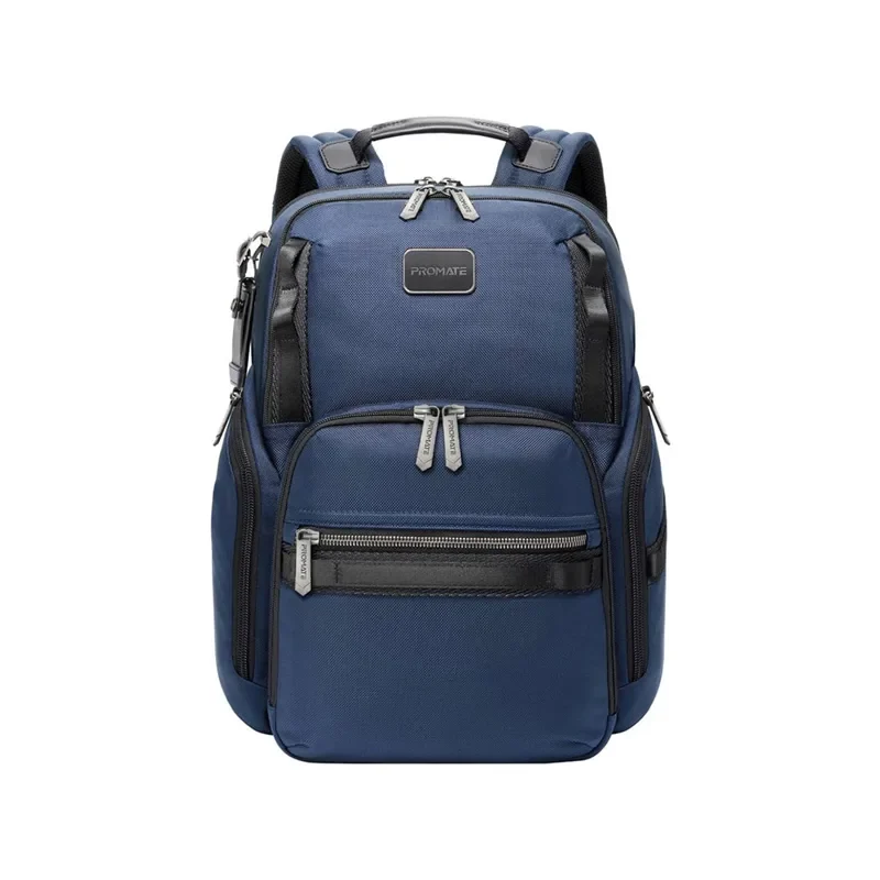 Promate SecureStorage 15.6 Inches Laptop Backpack with Multiple Compartments – Blue