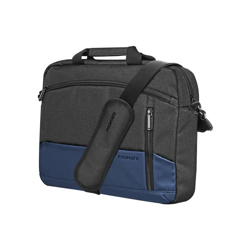 Promate 15.6″ Laptop Messenger Bag made from 300D Frosted Polyester
