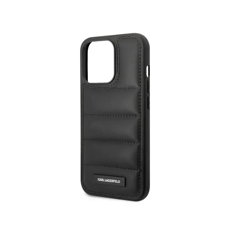 Karl Lagerfeld Nylon Puffy Case for iPhone 15 Pro – Black