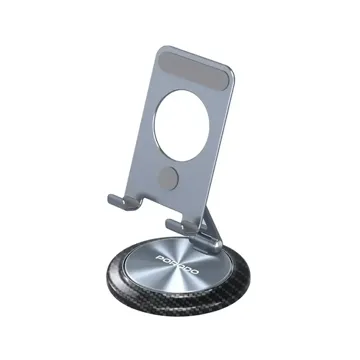 Porodo Adjustable Folding Aluminum Alloy with Silicone Pad Phone Holder – Grey