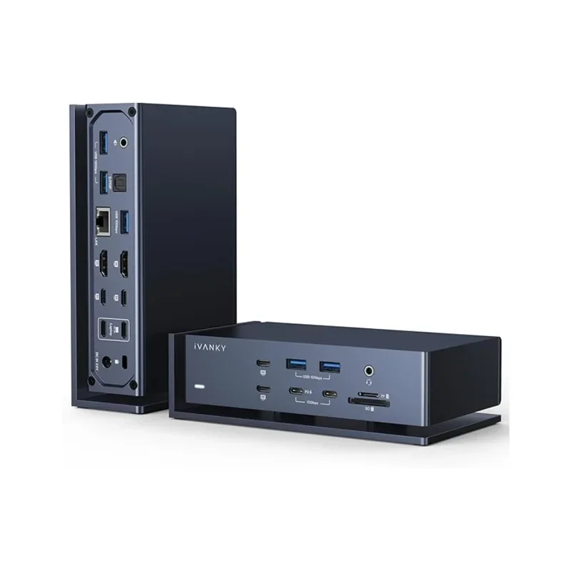 iVANKY FusionDock Max 1 20-in-1 Monitor MacBook Docking Station 2HDMI 2.0 96W PD 10Gbps USB 2.5 GbE